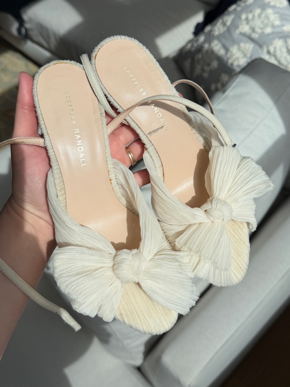 Loeffler Randall Camellia Pleated Bow Heel - Picture 7 of 9